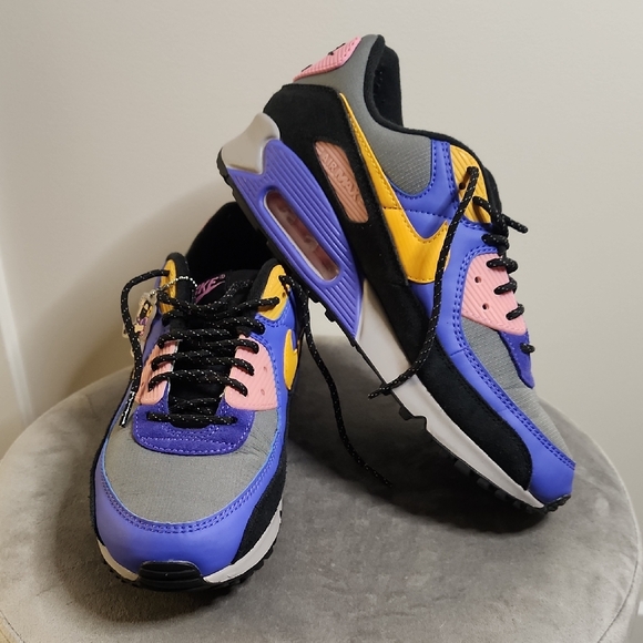 Nike Air Max in Blue, Yellow, and Pink - Picture 1 of 5